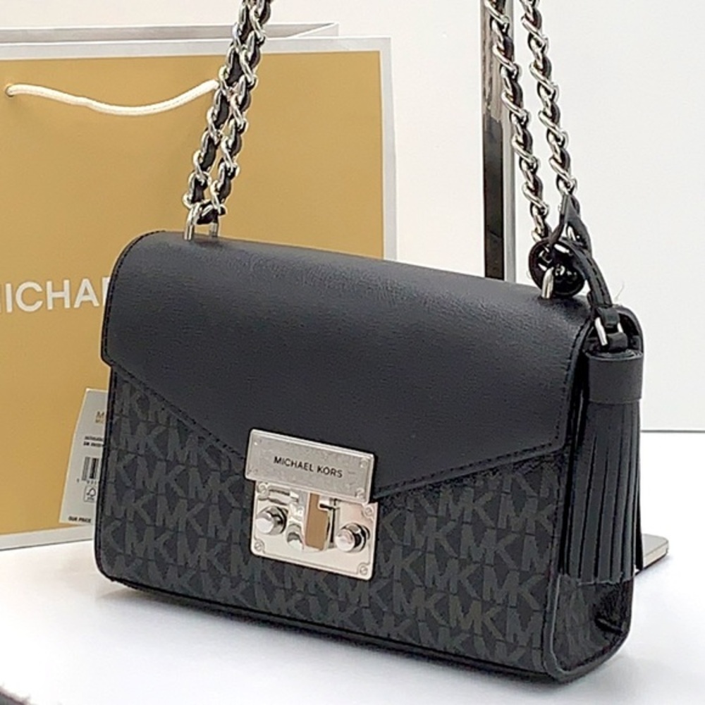 MICHAEL KORS ROSE SMALL XBODY BLACK SIGNATURE COLOR